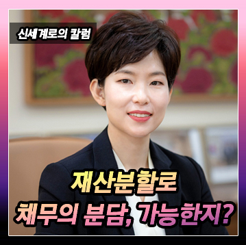 재산분할로 채무의 분담을 하는 것이 가능한지 이미지
