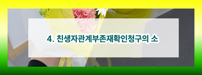친생부인의 소와 친생부인허가 비교(별거 중 다른 남자의 아이를 출산한 경우) 이미지