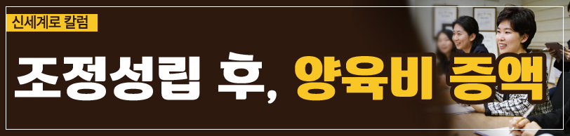 양육비의 증액을 청구하지 않기로 한다는 조항을 명시한 이후 증액 청구 가능 여부 이미지