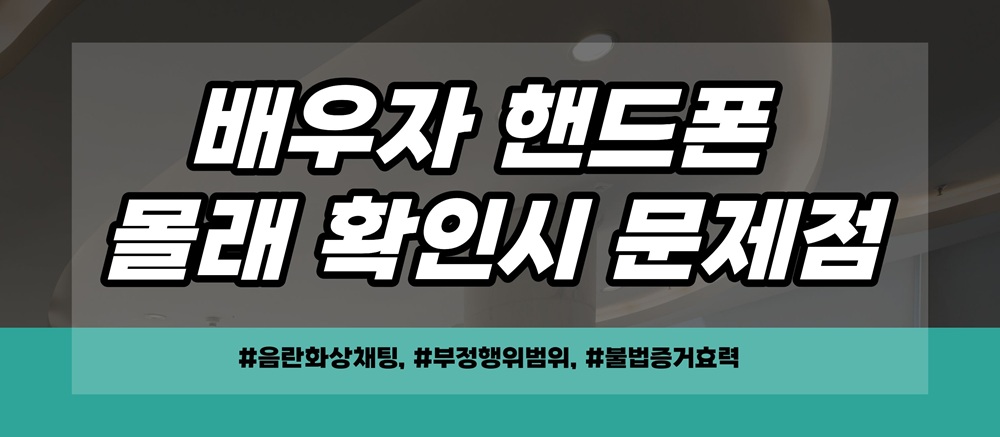 음란채팅한 남편, 몰래확보한 증거는 불법? 이미지